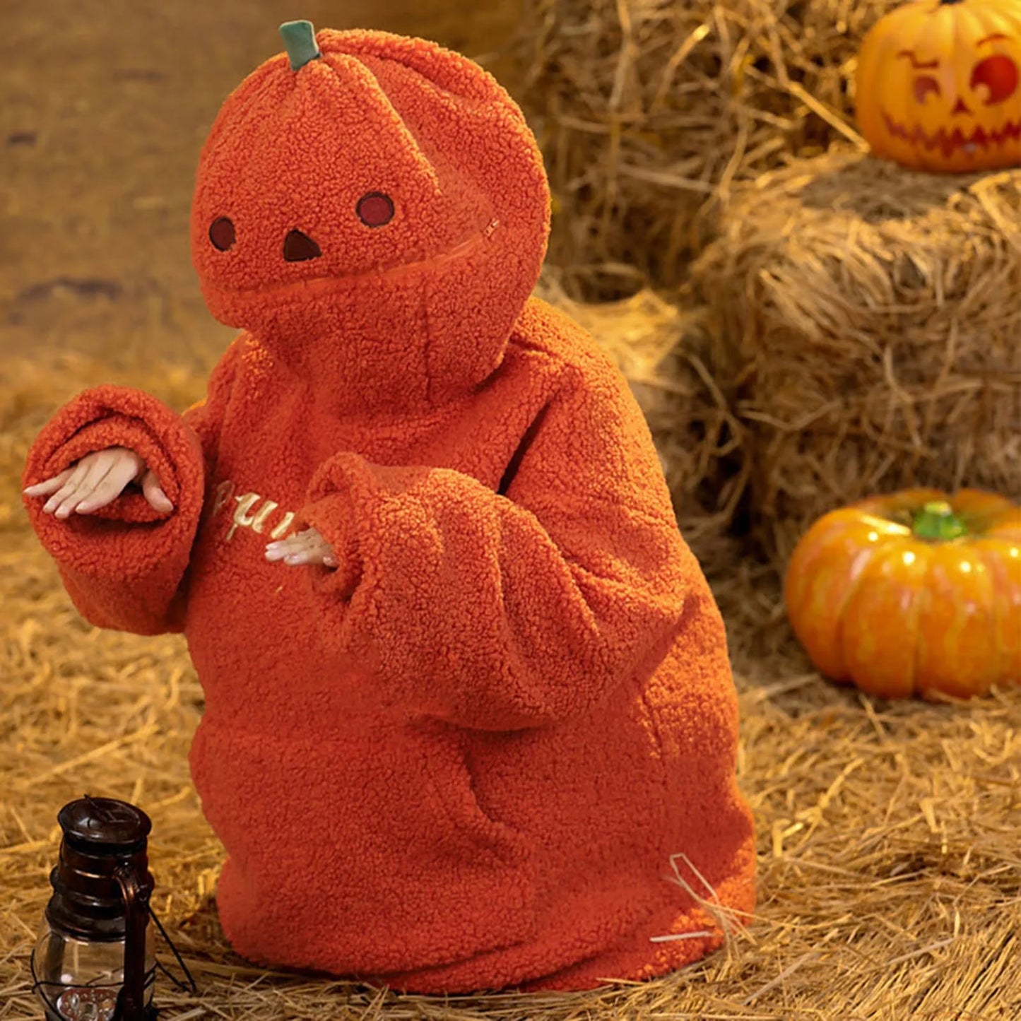 🎃 CozyPumpkin-Sudadera con capucha de calabaza de Halloween