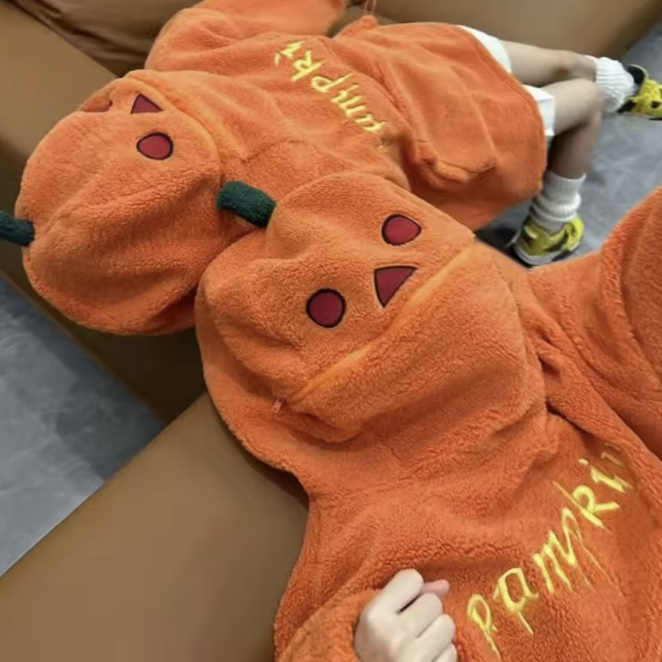 🎃 CozyPumpkin-Sudadera con capucha de calabaza de Halloween