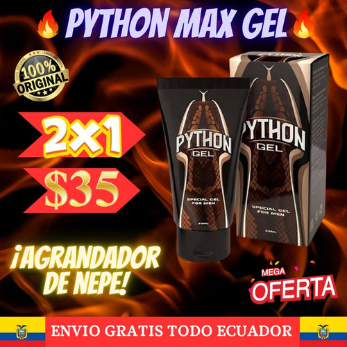 ¡Super Oferta 2X1 ! PYTHON MAX GEL Agrandamiento